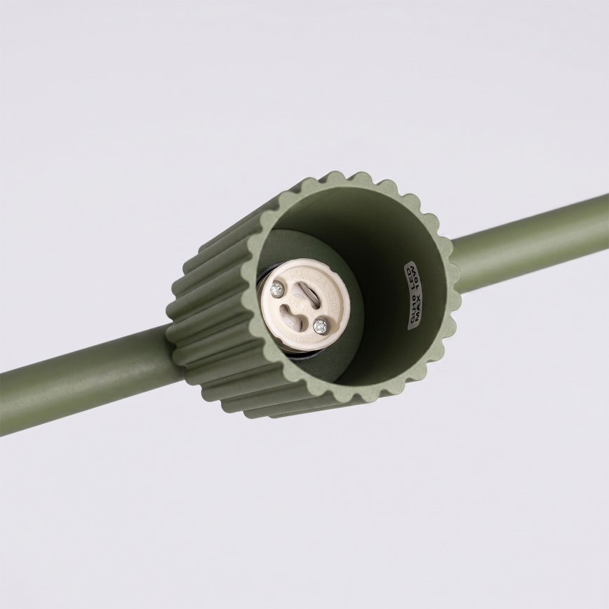 Závesný luster na lanku KARBON 4xGU10/10W/230V zelený