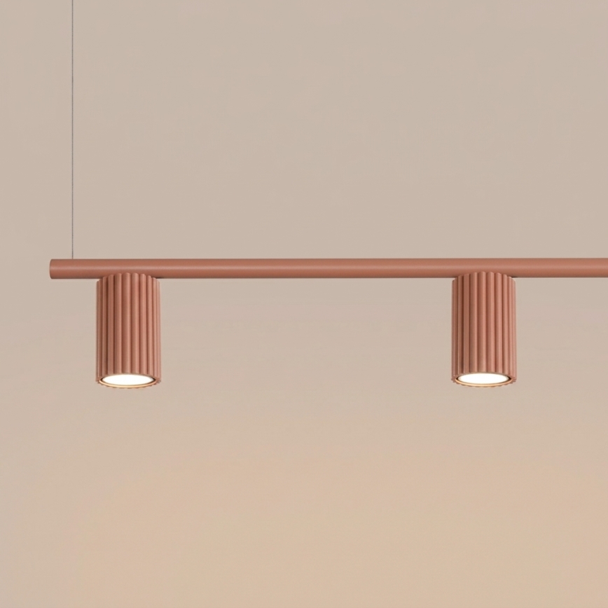Závesné svietidlo na lanku KARBON 4xGU10/10W/230V oranžové