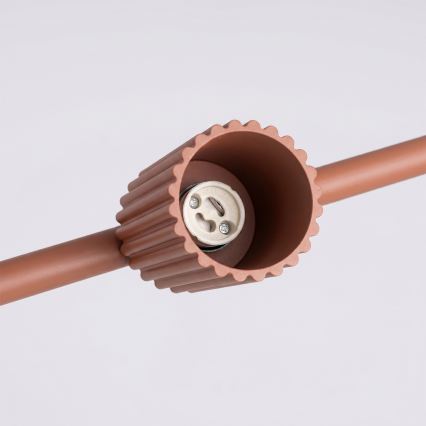 Závesné svietidlo na lanku KARBON 4xGU10/10W/230V oranžové