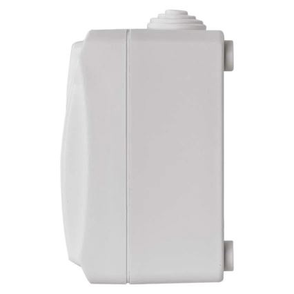 Spínač domový striedavý č. 6 so zásuvkou 250V/16A IP44 biela