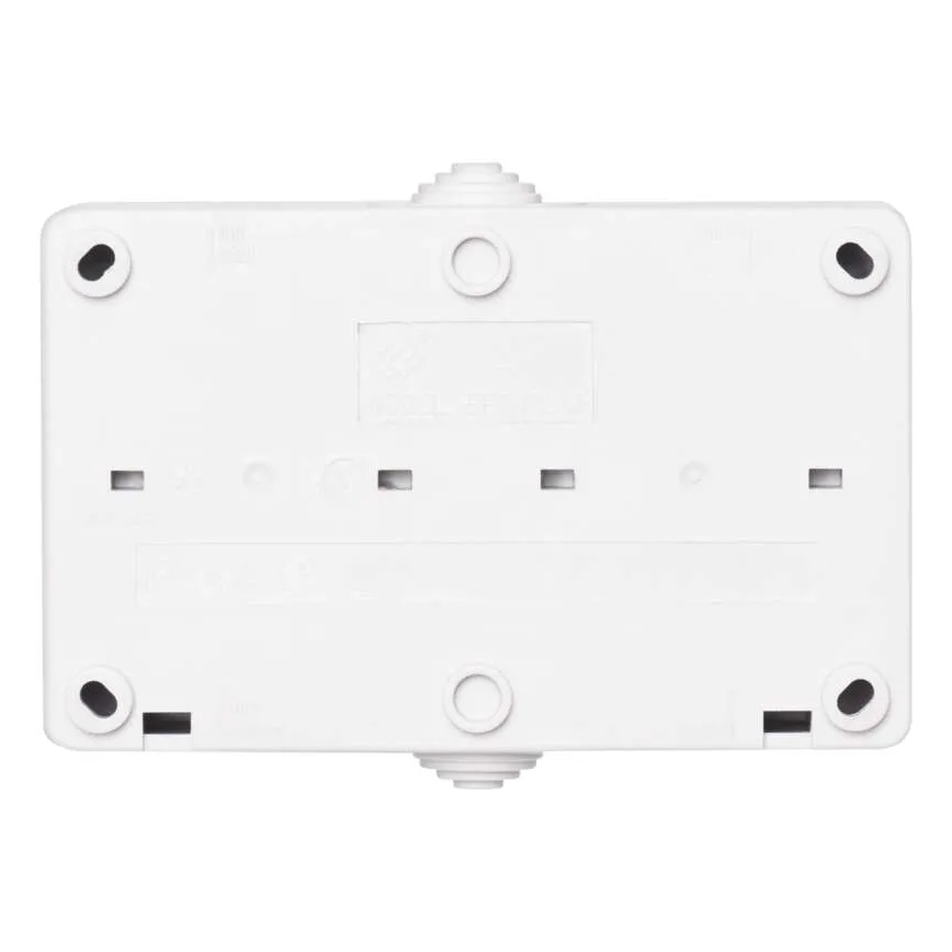 Spínač domový striedavý č. 6 so zásuvkou 250V/16A IP44 biela
