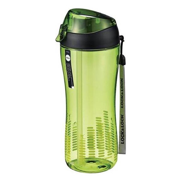 Športová fľaška so slamkou 550 ml zelená