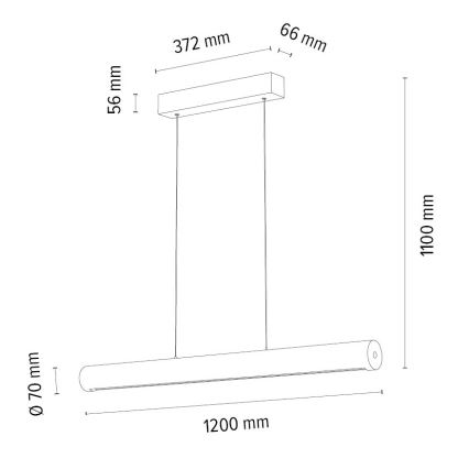 LED Stmievateľný luster na lanku CONOR LED/34,5W/230V dub – FSC certifikované