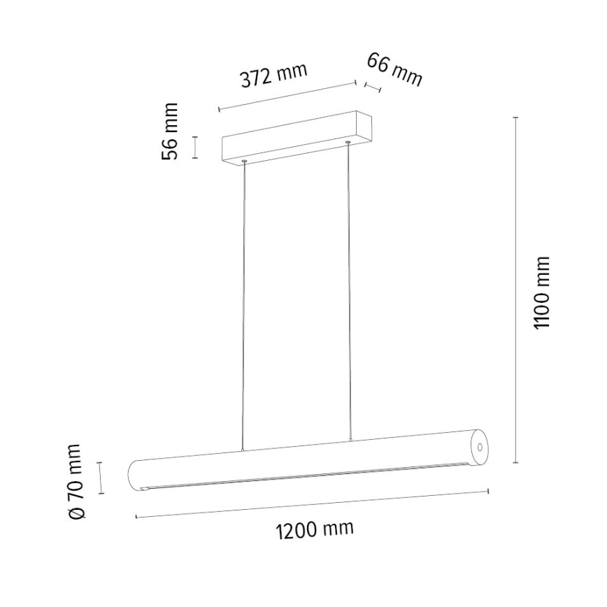 LED Stmievateľný luster na lanku CONOR LED/34,5W/230V dub – FSC certifikované