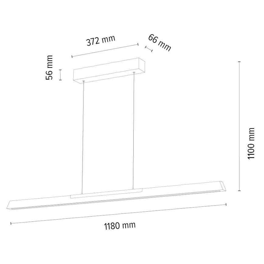 LED Stmievateľný luster na lanku JONAS LED/16,5W/230V dub – FSC certifikované