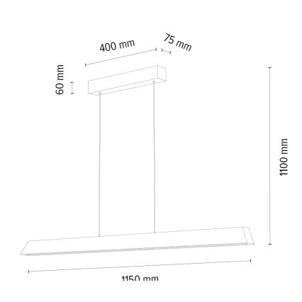 LED Stmievateľný luster na lanku DEROTT 3xLED/14W/230V dub
