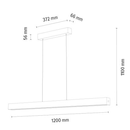 LED Stmievateľný luster na lanku LEON 3xLED/18W/230V dub – FSC certifikované