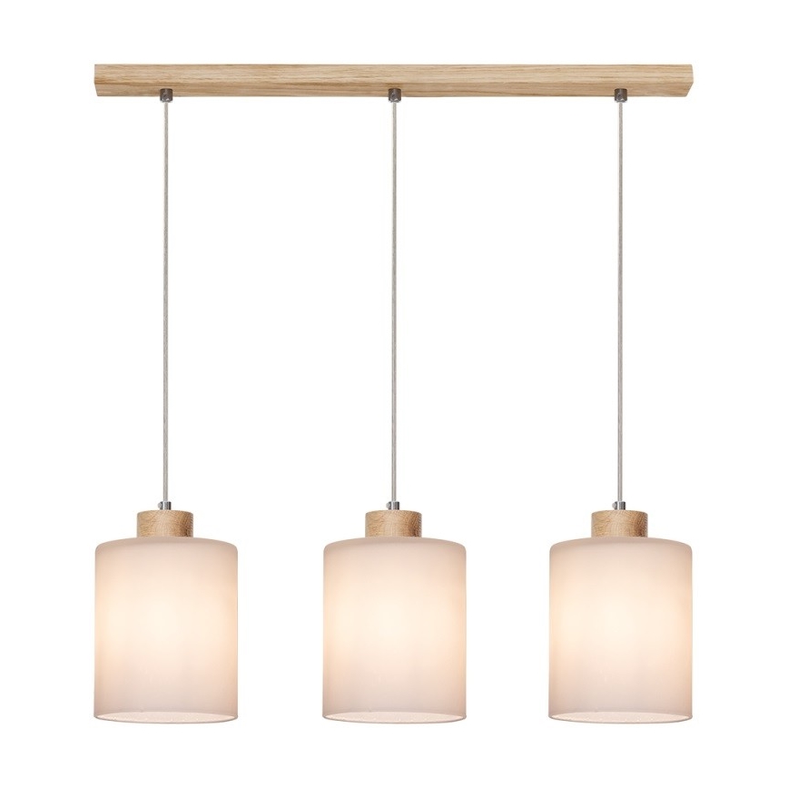 Luster na lanku ZEFIR 3xE27/60W/230V dub – FSC certifikované