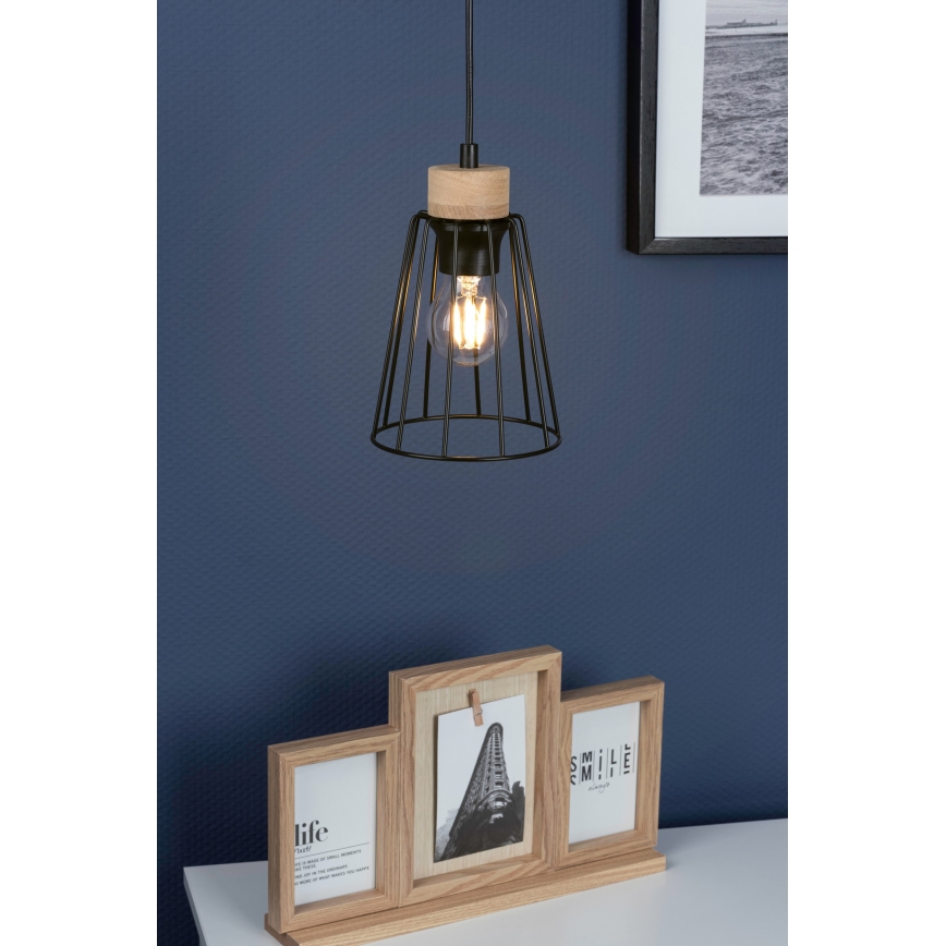 Spot-Light - Luster na lanku ORAZIO 1xE27/60W/230V dub