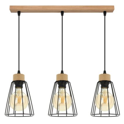 Spot-Light - Luster na lanku ORAZIO 3xE27/60W/230V dub – FSC certifikované