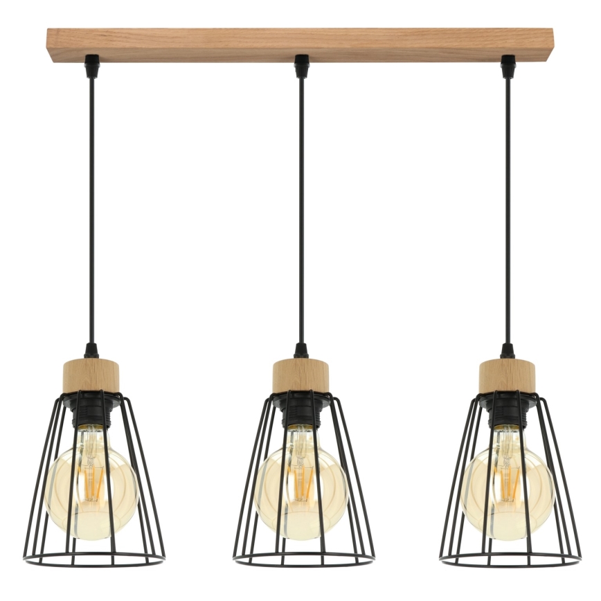 Spot-Light - Luster na lanku ORAZIO 3xE27/60W/230V dub – FSC certifikované