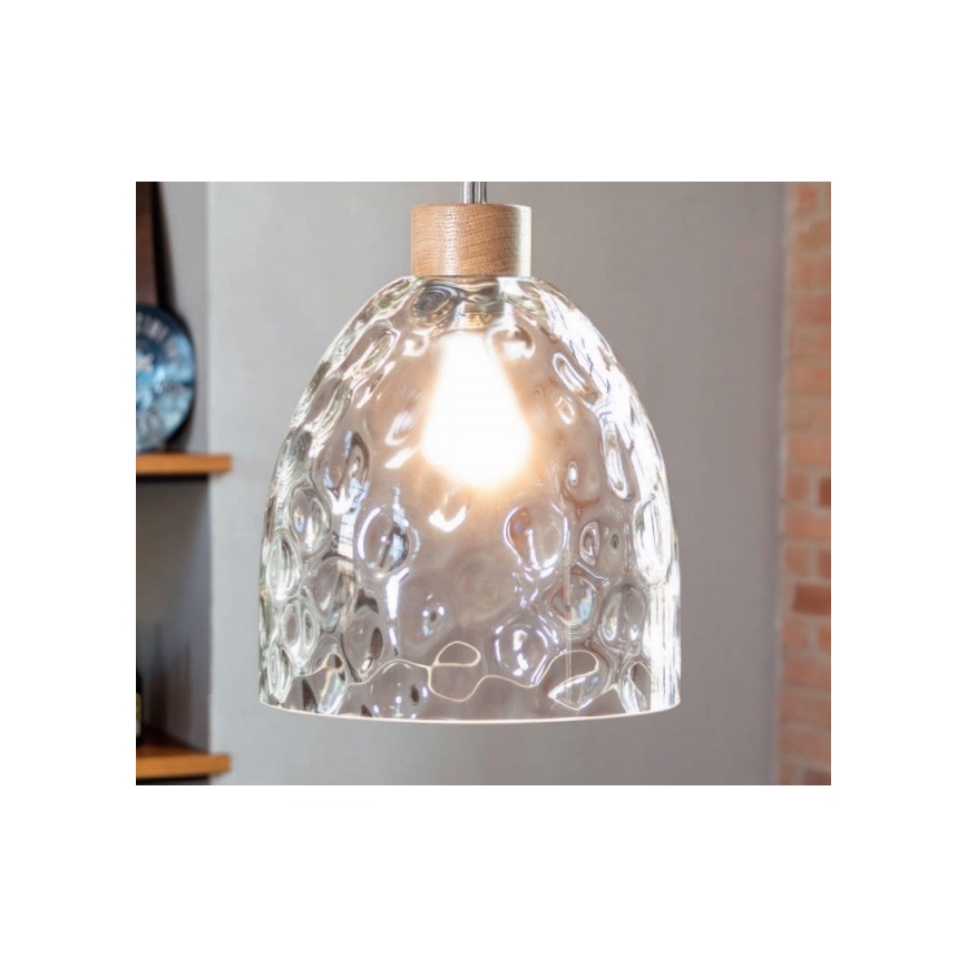 Luster na lanku ALESSANDRO 1xE27/60W/230V dub – FSC certifikované
