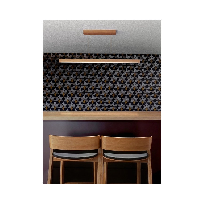 LED stmievateľný závesný luster na lanku SMAL LED/12W/230V dub