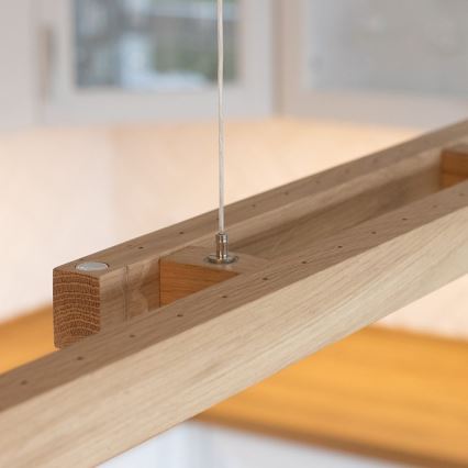 LED stmievateľný luster s lankom SMAL 2xLED/22,5W/230V 2700/4000/6500K dub