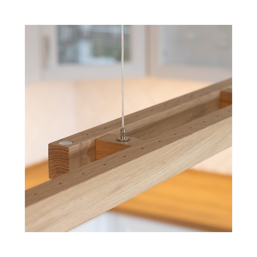 LED stmievateľný luster s lankom SMAL 2xLED/22,5W/230V 2700/4000/6500K dub