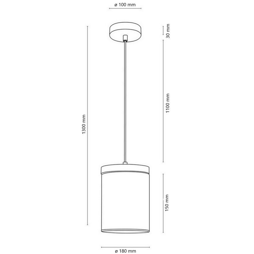 Luster na lanku MONSUN 1xE27/60W/230V borovica – FSC certifikované