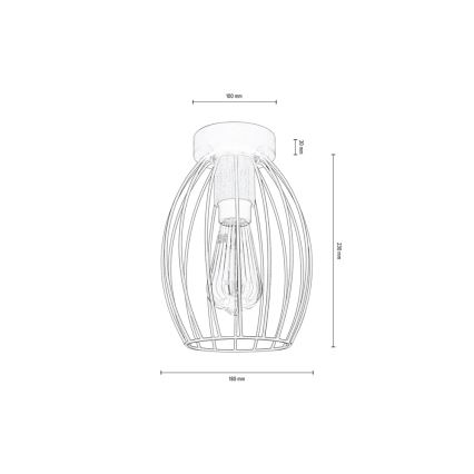 Stropné svietidlo GUNNAR 1xE27/60W/230V dub – FSC certifikované