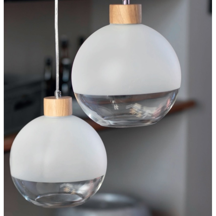 Luster na lanku LINEA 3xE27/60W/230V dub