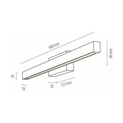 LED Kúpeľňové nástenné svietidlo AQUAVIVA LED/9W/230V 60 cm IP44 dub – FSC certifikované