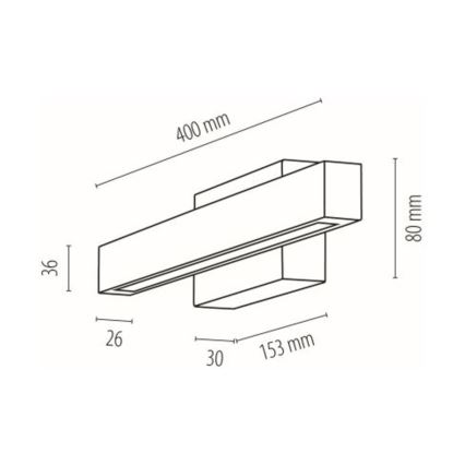 LED Kúpeľňové nástenné svietidlo AQUAVIVA LED/6W/230V 40 cm IP44 dub – FSC certifikované