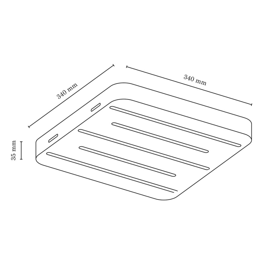 LED Stropné svietidlo NEELE LED/19,5W/230V dub – FSC certifikované