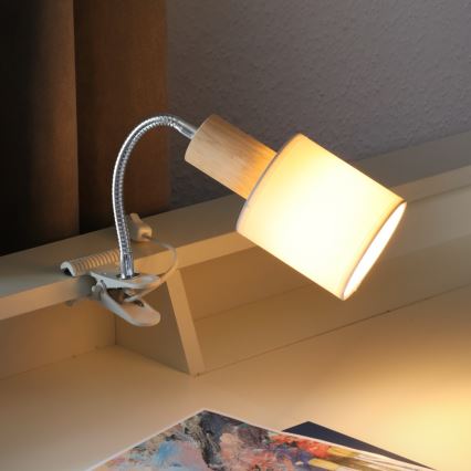 Lampa s klipom TREEHOUSE 1xE27/25W/230V dub – FSC certifikované