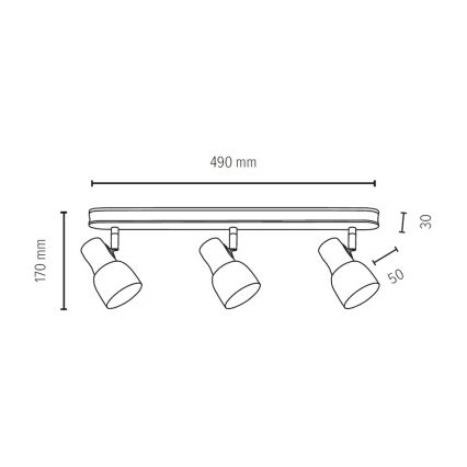 Bodové svietidlo SVANTJE 3xE14/40W/230V buk – FSC certifikované