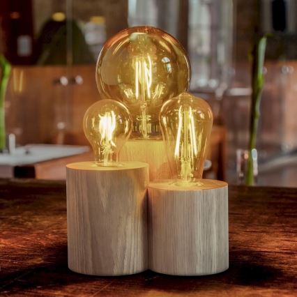 Stolová lampa VINCENT 3xE27/15W/230V dub