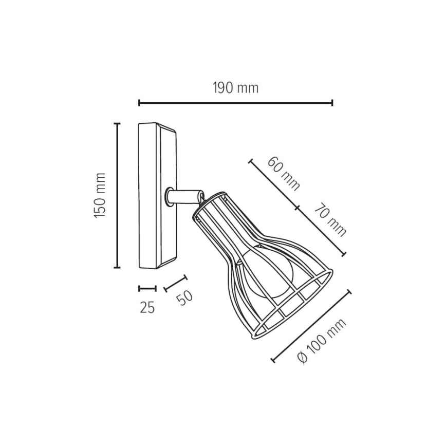 Nástenné bodové svietidlo MEGAN 1xE14/40W/230V