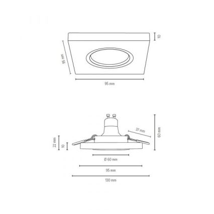 LED Podhľadové svietidlo VITAR 1xGU10/5W/230V CRI 90 dub – FSC certifikované