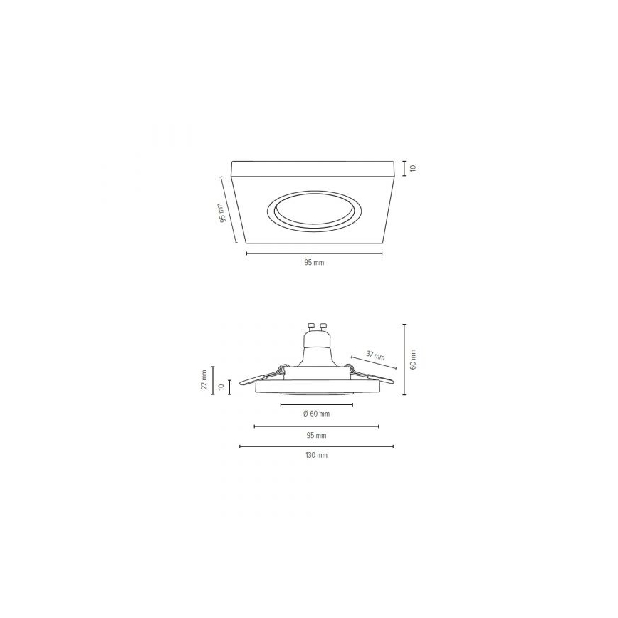 LED Podhľadové svietidlo VITAR 1xGU10/5W/230V CRI 90 dub – FSC certifikované