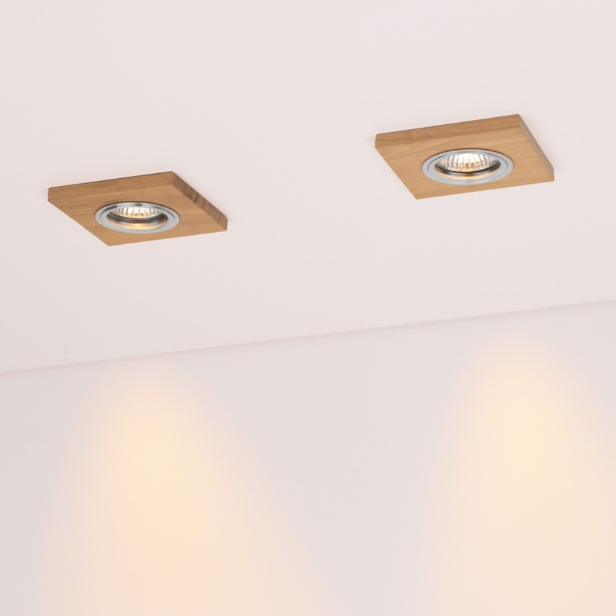 SADA 3x LED Podhľadové svietidlo VITAR 1xGU10/5W/230V CRI 90 dub – FSC certifikované