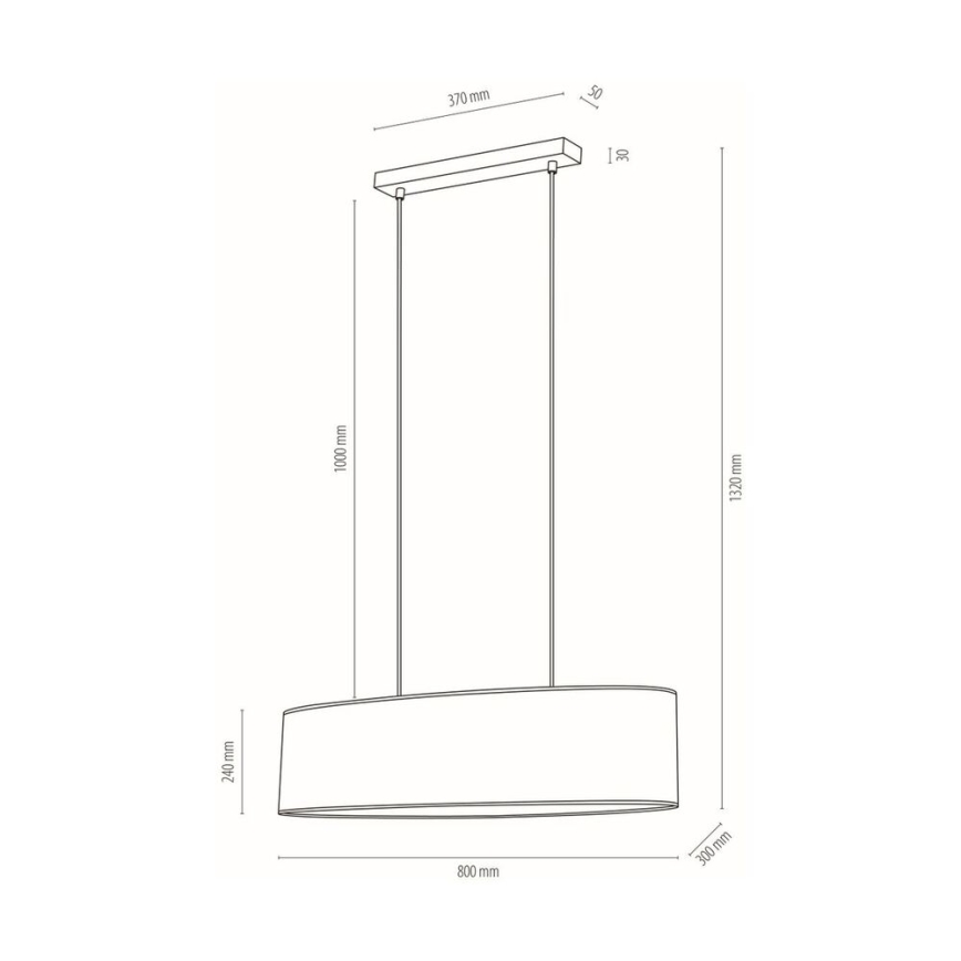Luster na lanku BOHO 2xE27/40W/230V dub – FSC certifikované