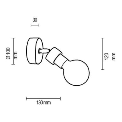 Nástenné bodové svietidlo MARJOLAINE 1xE27/25W/230V dub – FSC certifikované