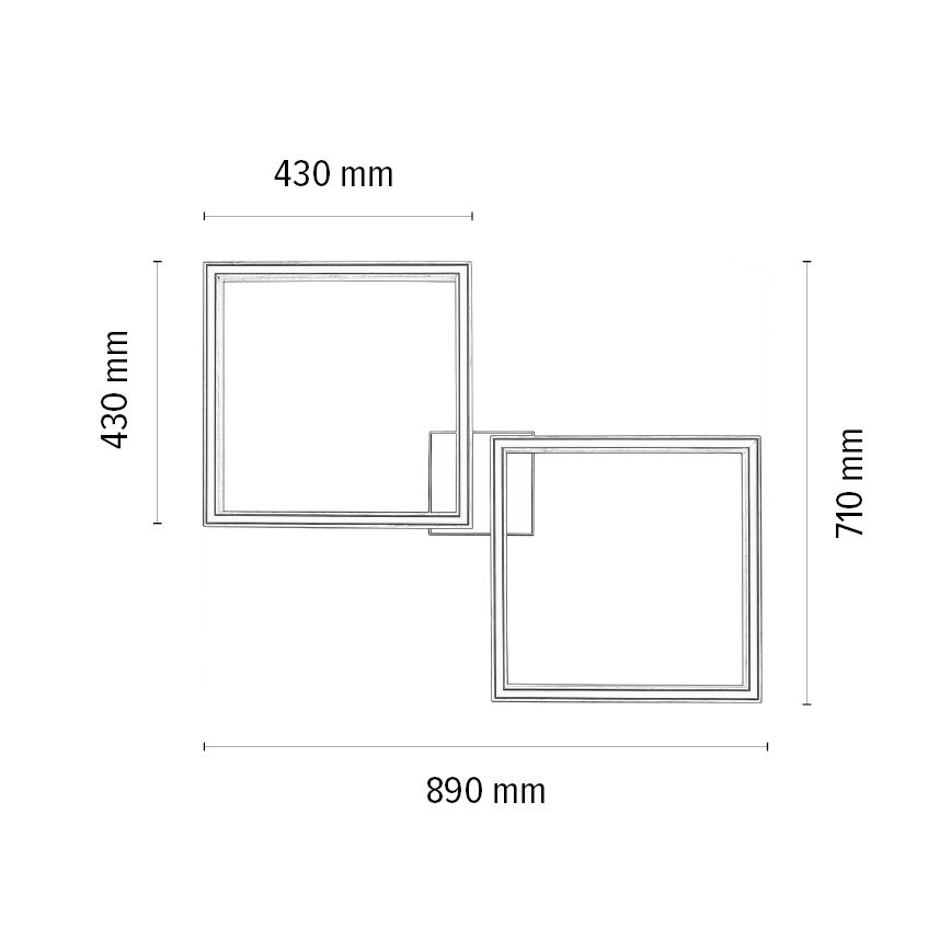 LED Stmievateľné stropné svietidlo RAMME 2xLED/24W/230V dub – FSC certifikované