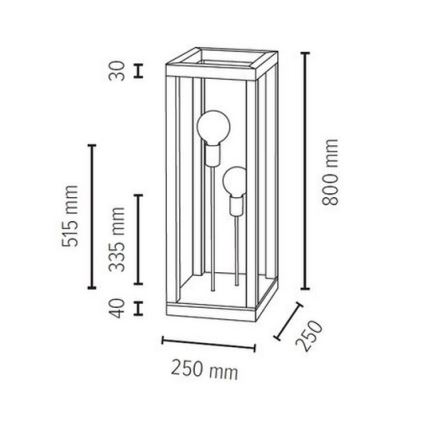 Stojacia lampa KAGO 2xE27/60W/230V matný dub