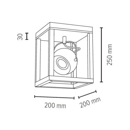 LED Stropné svietidlo ROY 1xGU10/5W/230V matný dub – FSC certifikované