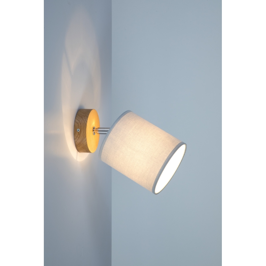 Nástenné bodové svietidlo APRILLIA 1xE27/25W/230V dub sivý