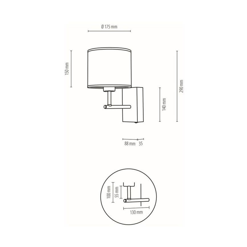 Nástenná lampa BOHO 1xE27/25W/230V dub