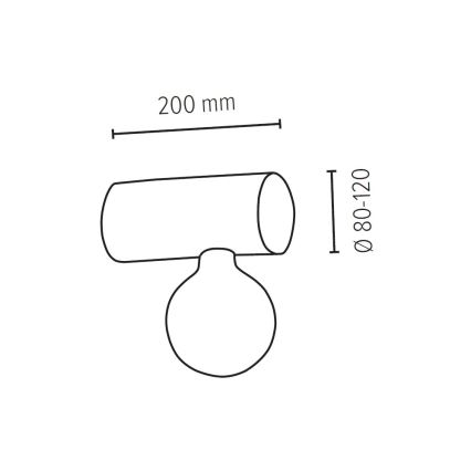 Nástenné svietidlo TRABO 1xE27/25W/230V – FSC certifikované