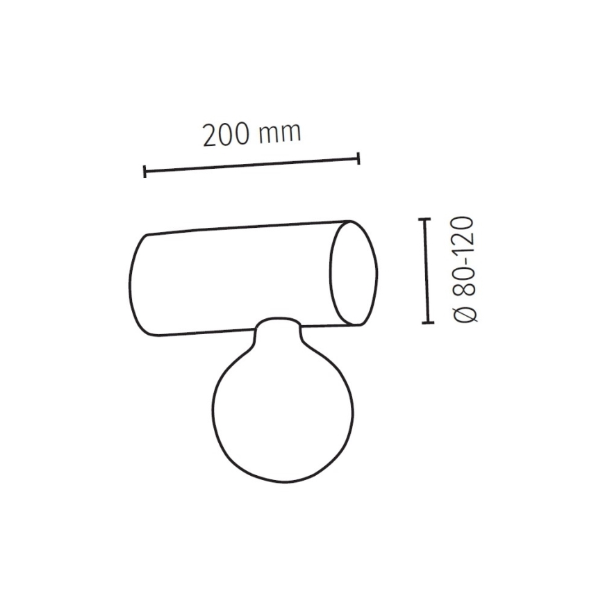 Nástenné svietidlo TRABO 1xE27/25W/230V – FSC certifikované