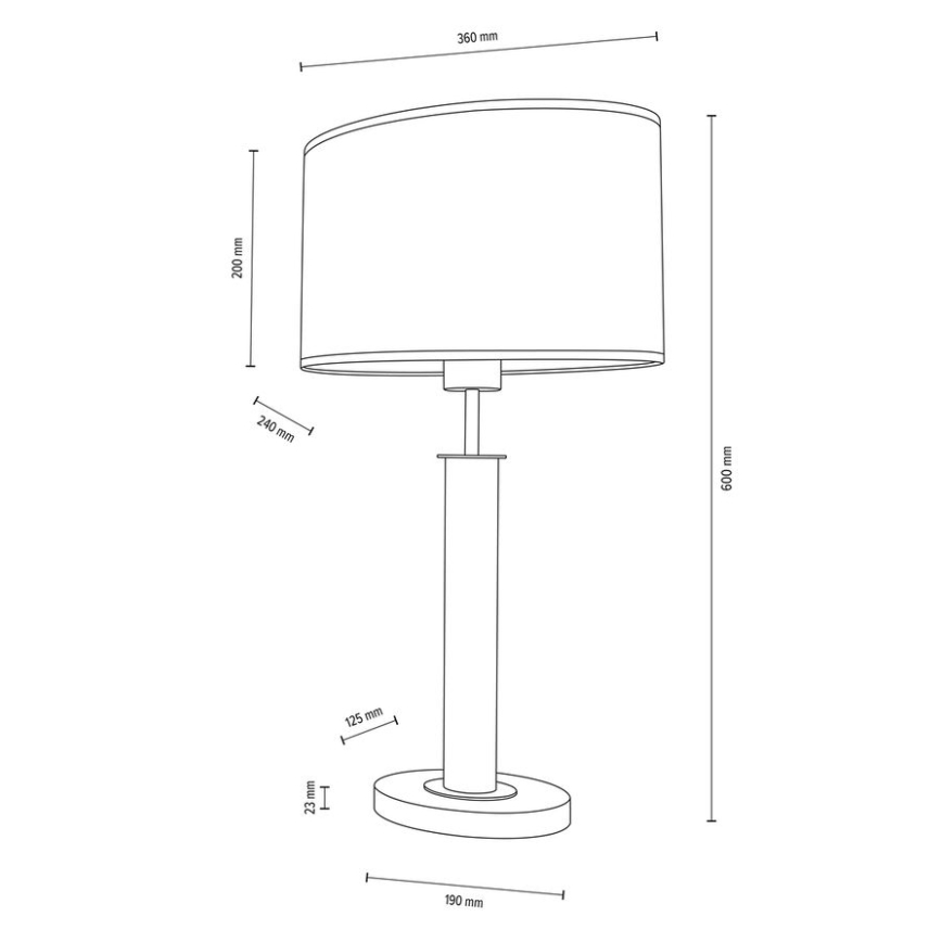 Stolná lampa MERCEDES 1xE27/40W/230V 60 cm krémová/dub – FSC certifikované
