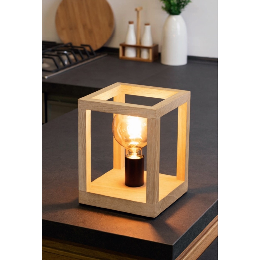 Stolná lampa KAGO 1xE27/60W/230V matný dub