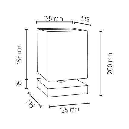 Stolná lampa INGER 1xE27/25W/230V dub – FSC certifikované