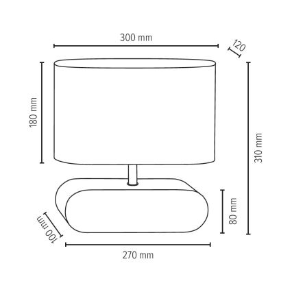 Stolová lampa MARINNA 1xE27/25W/230V buk