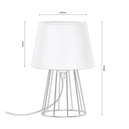 Spot-Light - Stolná lampa MANGOO 1xE27/40W/230V biela/čierna