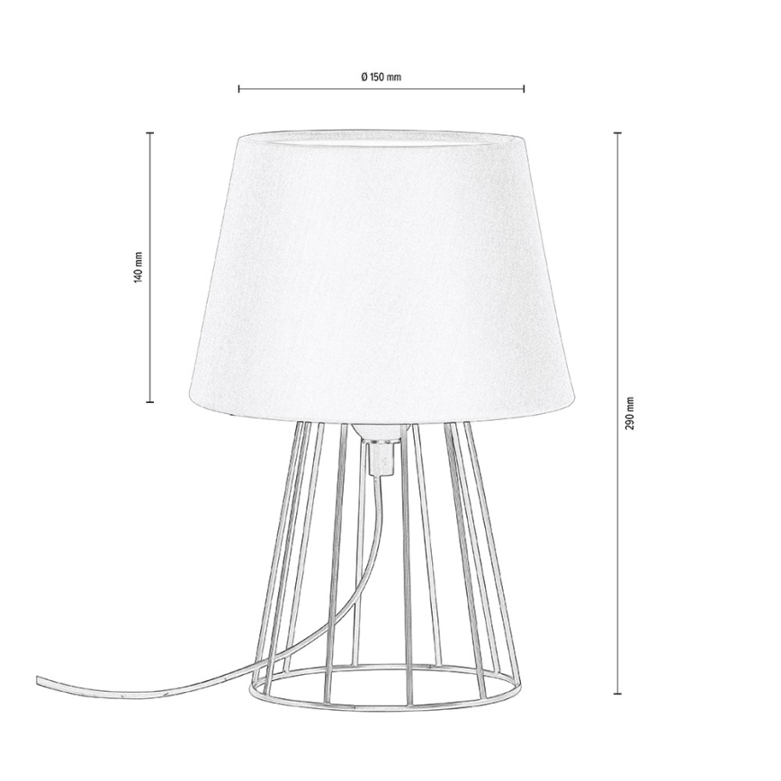 Spot-Light - Stolná lampa MANGOO 1xE27/40W/230V biela/čierna