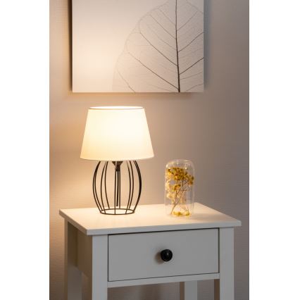 Spot-Light - Stolná lampa MANGOO 1xE27/40W/230V biela/čierna