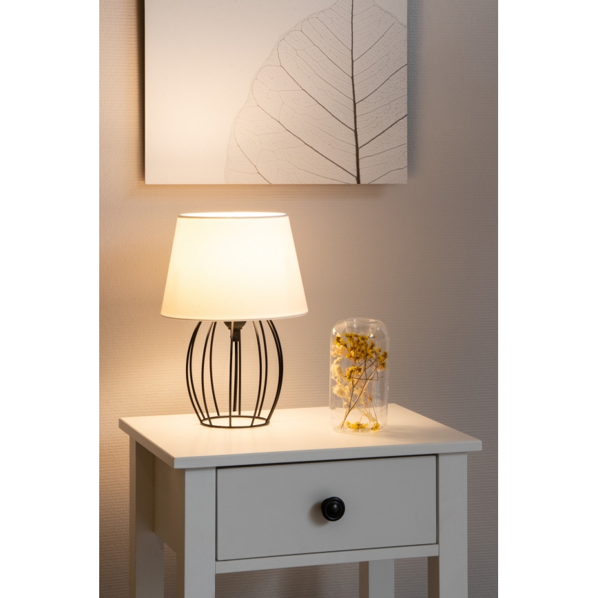 Spot-Light - Stolná lampa MANGOO 1xE27/40W/230V biela/čierna