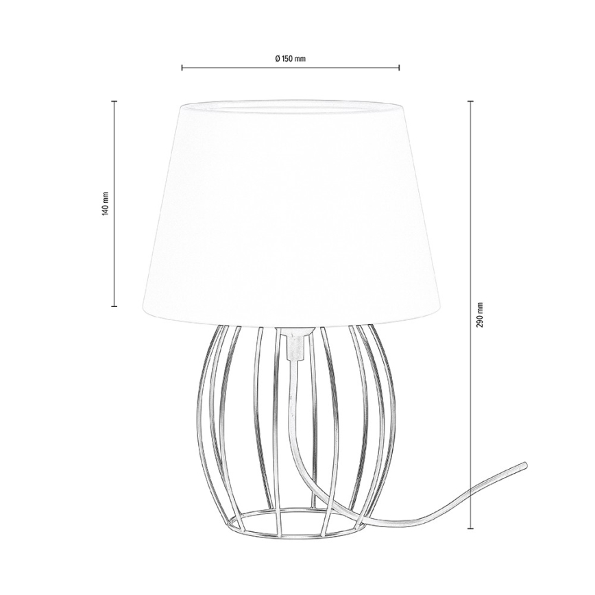Spot-Light - Stolná lampa MANGOO 1xE27/40W/230V biela/čierna